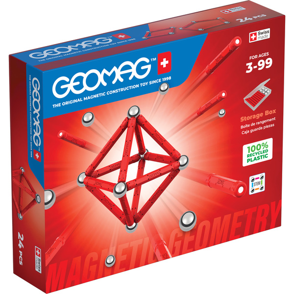 Kit Geomag classique rouge - 24 pièces