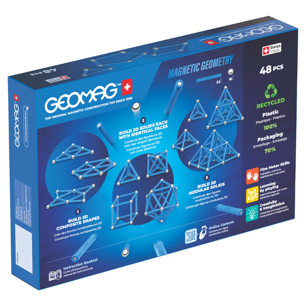 Kit Geomag classique bleu - 48 pièces