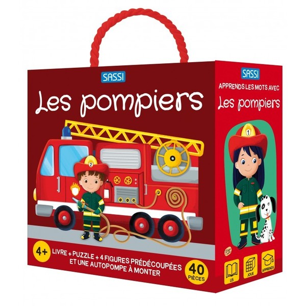 Q-Box Pompiers - Livre puzzle et 4 figurines