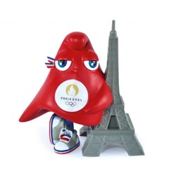 Figurine Mascotte et Tour Eiffel jeux olympiques 2024