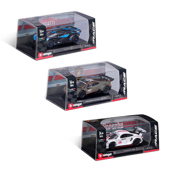 Véhicule de course 1/43 (modèle aléatoire)