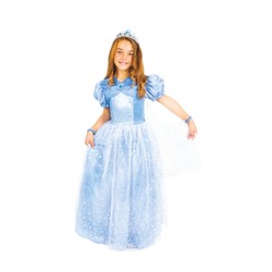 Déguisement de princesse bleu avec accessoires 6/8 ans