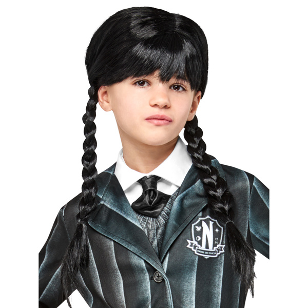 Perruque enfant Mercredi Addams