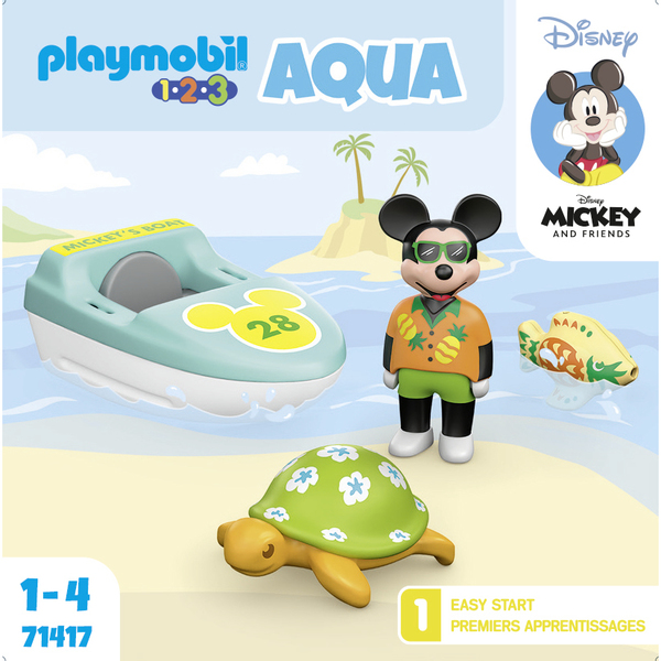 71417 - Playmobil 1.2.3 Disney - Mickey avec son bateau