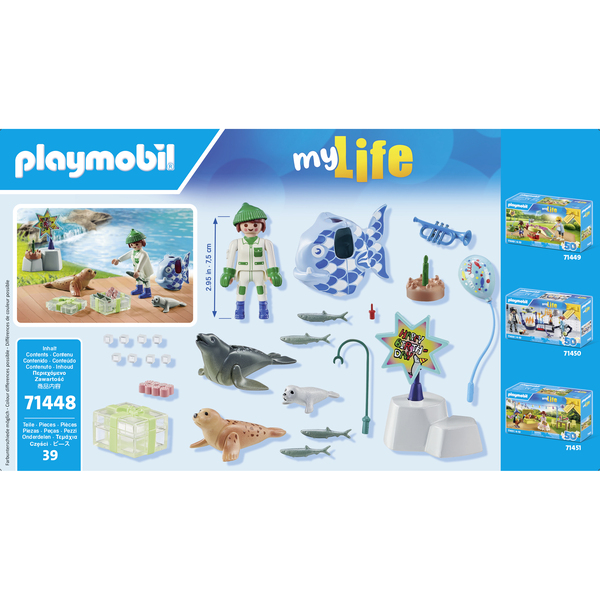 71448 - Playmobil My Life - Animatrice avec otarie et phoques