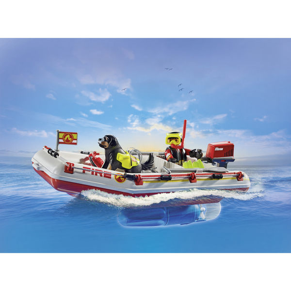 71464 - Playmobil Action Heroes - Bateau de pompier et scooter