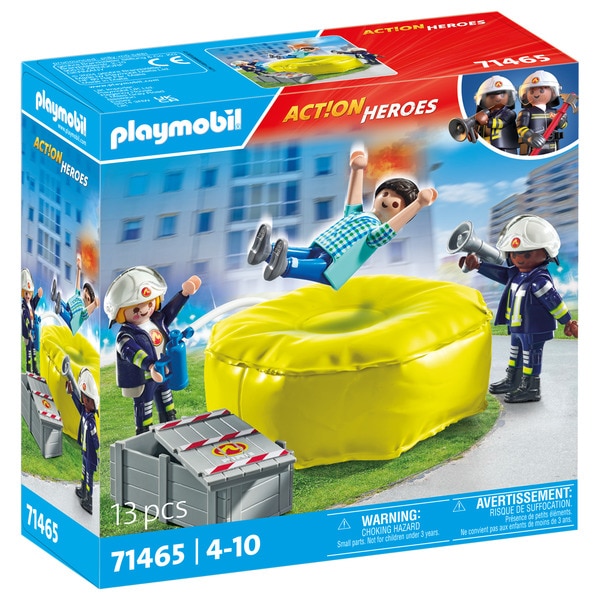 71465 - Playmobil Action Heroes - Pompiers avec coussin de sauvetage
