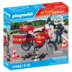 71466 - Playmobil Action Heroes - Pompier et moto
