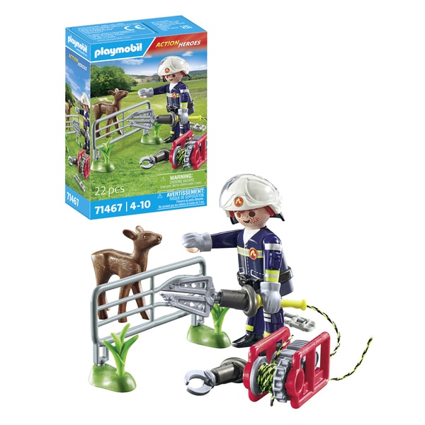 71467 - Playmobil Action Heroes - Pompier avec faon