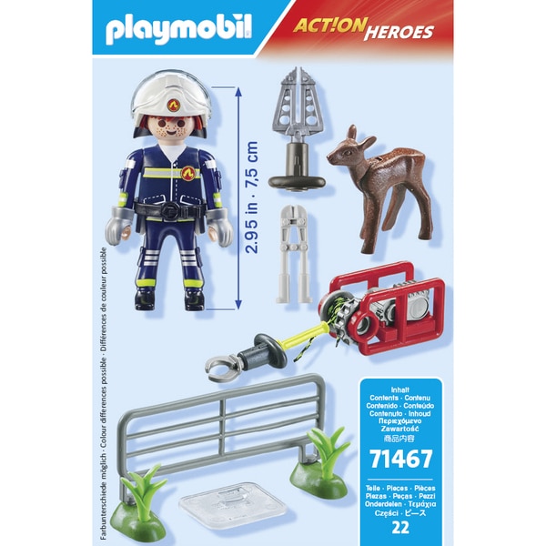 71467 - Playmobil Action Heroes - Pompier avec faon