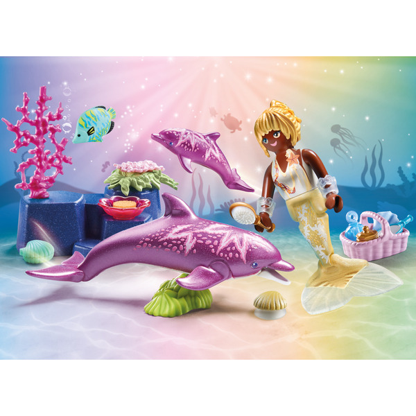 71501 - Playmobil Princess Magic - Sirène avec dauphins
