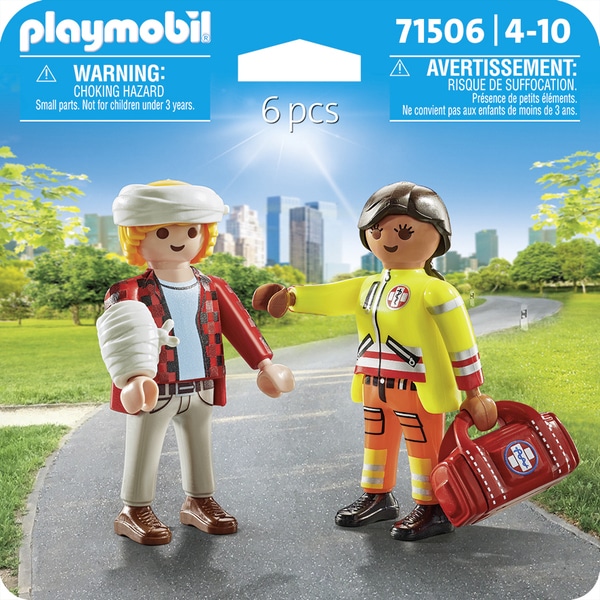 71506 - Playmobil My Life - Duo : Secouriste avec blessé