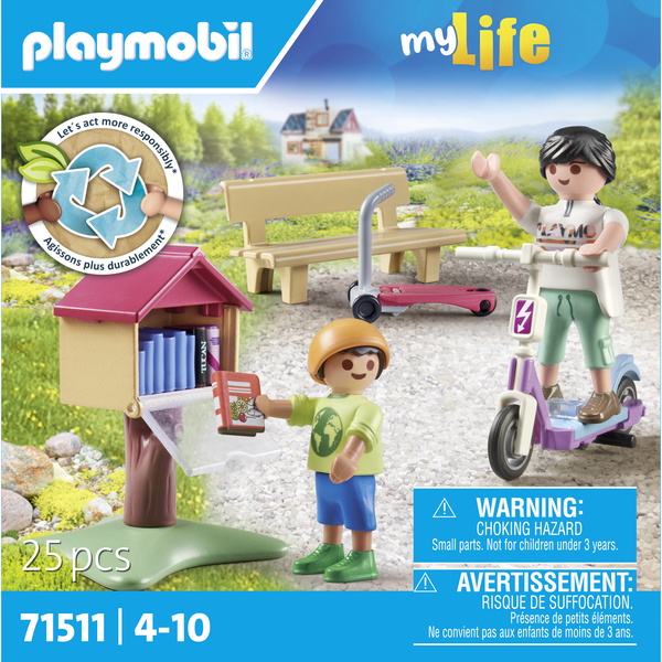 71511 - Playmobil My Life - Boîte à livres avec maman et enfant