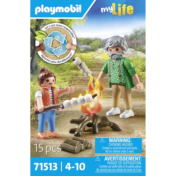 71513 - Playmobil My Life - Grand-père petite fille et feu de camp