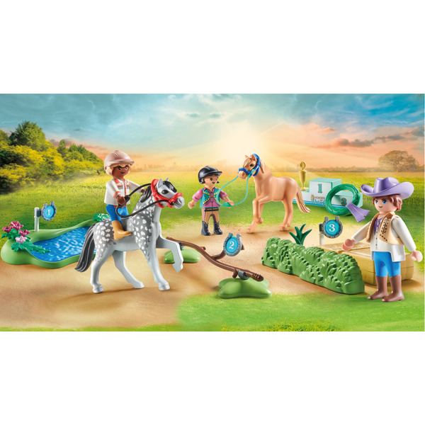 71495 - Playmobil Horses of Waterfall - Cavaliers poneys et saut d obstacles 