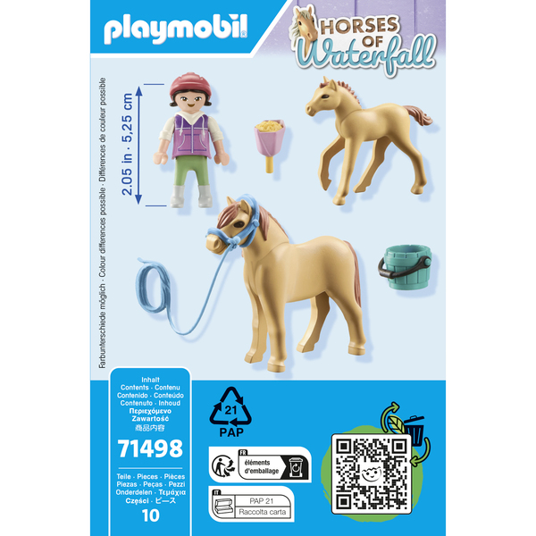 71498 - Playmobil Horses of Waterfall - Enfant avec poneys