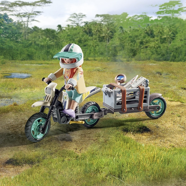 71524 - Playmobil Dinos - Explorateur avec moto et tyrannosaure