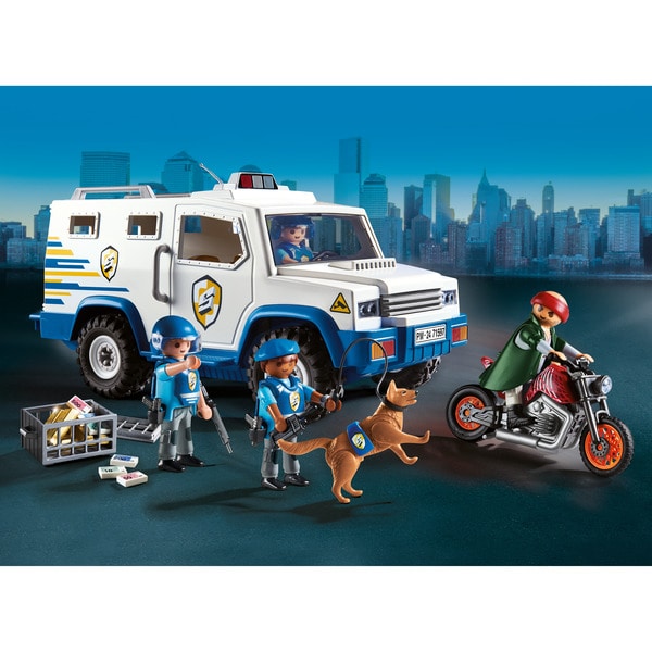 71597 - Playmobil Action Heroes - Fourgon blindé avec convoyeurs de fonds