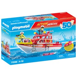 71598 - Playmobil Action Heroes - Bateau de sauvetage et pompiers