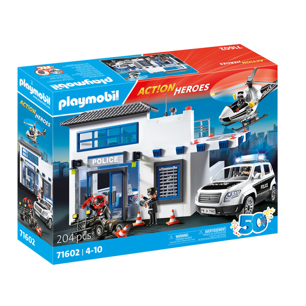 71602 - Playmobil Action Heroes - Poste de police et véhicules