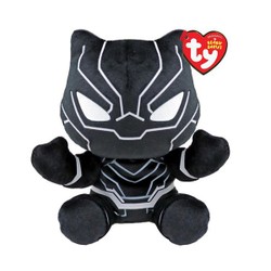 Peluche Beanie Babies - Black Panther - Small 15 cm 