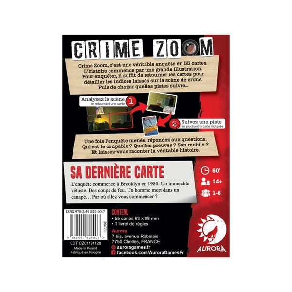 Crime Zoom - Sa dernière Carte