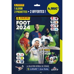 Pack démarrage 20 stickers + album football Ligue 1 2023-24