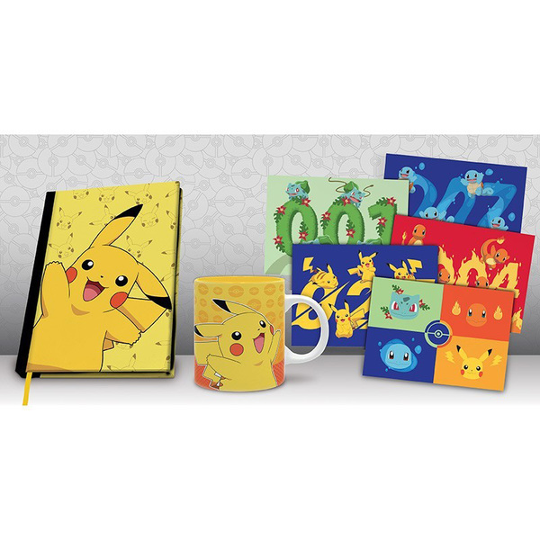 Coffret Pokémon Pikachu - Cahier A5, mug et cartes postales