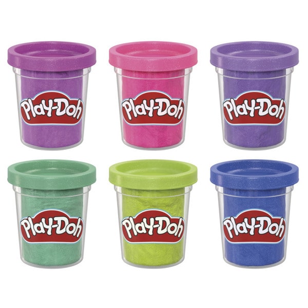 Pâte à modeler paillettes - 6 pots Play-Doh