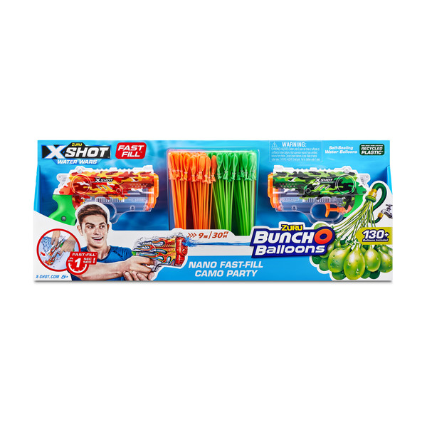 Pack 2 pistolets à eau X-Shot Nano et 130 ballons d eau