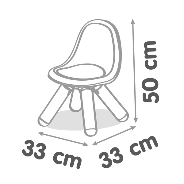 Chaise en plastique verte enfant - intérieur et extérieur