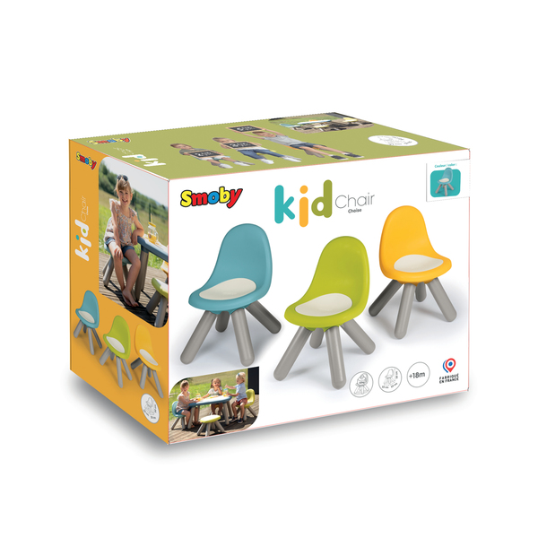 Kid Chaise en plastique bleu enfant - intérieur et extérieur