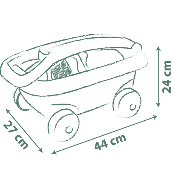 Chariot de plage avec accessoires - Smoby Life