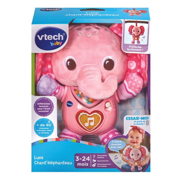 Peluche Lumi chant éléphanteau