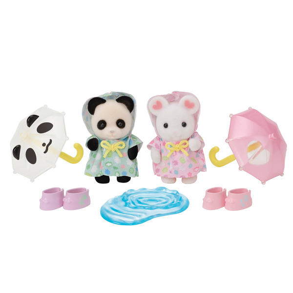 Sylvanian Families - 5748 - Duo bébés en habits de pluie