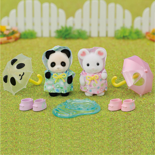 Sylvanian Families - 5748 - Duo bébés en habits de pluie