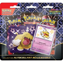 Pack 3 Boosters Pokémon et autocollants - Destinées de Paldea - Écarlate et Violet 4.5