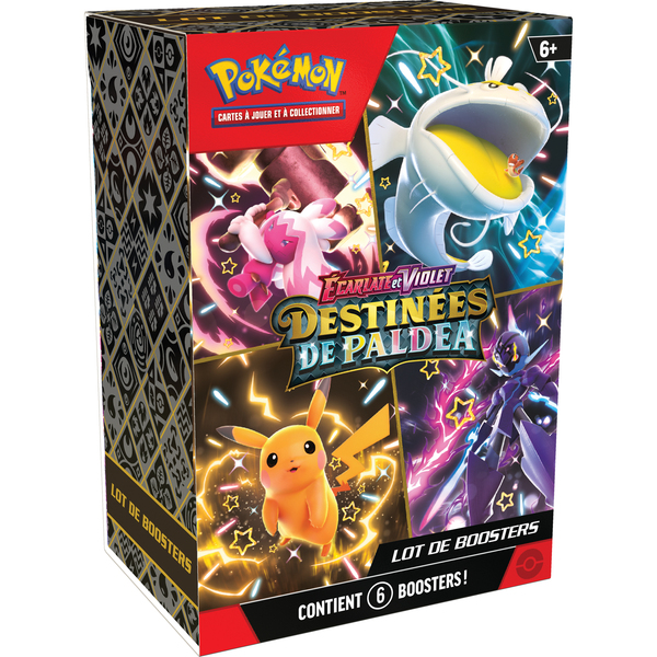 Coffret Pokémon 6 boosters - Destinées de Paldea - Écarlate et Violet 4.5