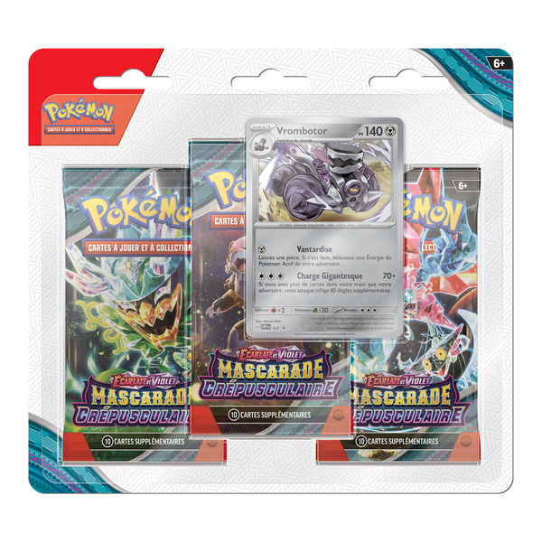 Packs 3 Boosters Pokémon - Mascarade Crépusculaire - Écarlate et Violet 6