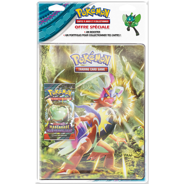 Cahier et booster Pokémon . - Mascarade Crépusculaire - Écarlate et Violet 6