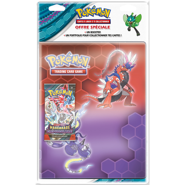 Cahier et booster Pokémon . - Mascarade Crépusculaire - Écarlate et Violet 6