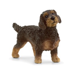 Figurine chien teckel à poil dur 6,5 cm
