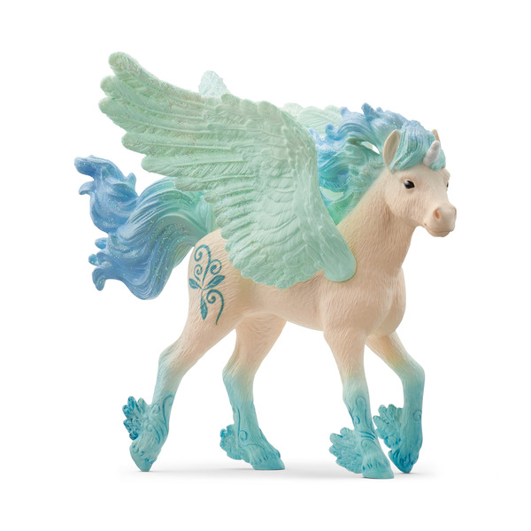 Figurine licorne poulain Tempête 9,7 cm