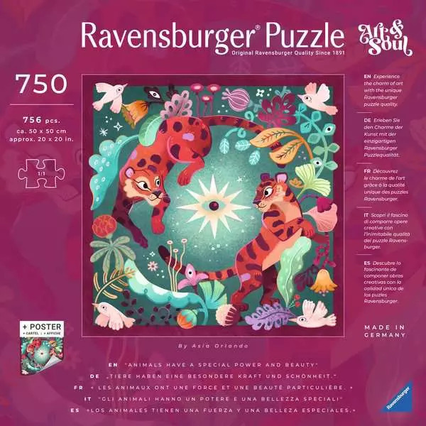 Puzzle carré 750 pièces rêves d animaux