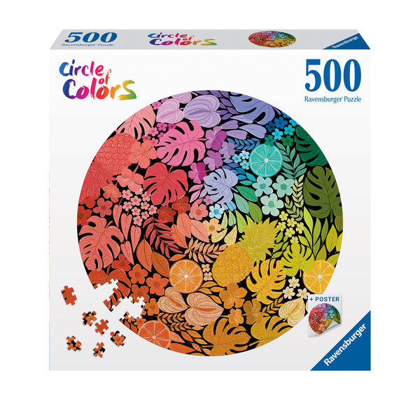 Puzzle rond 500 pièces Tropical Circle of colors