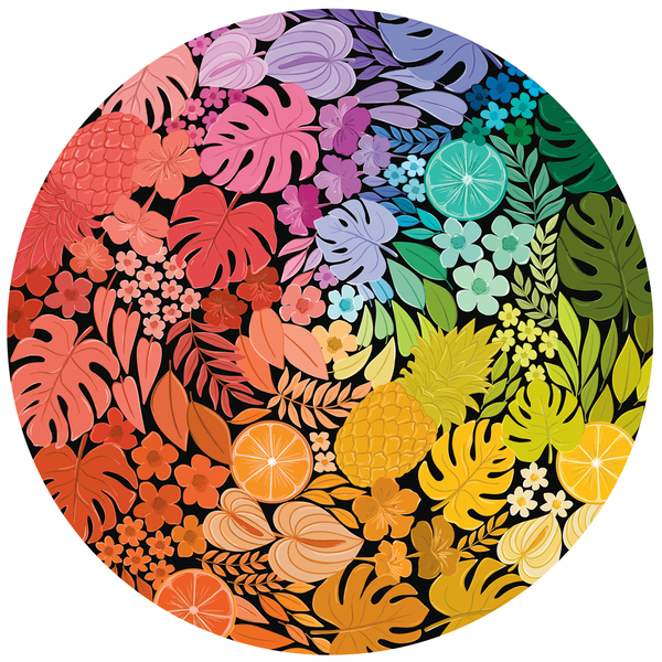 Puzzle rond 500 pièces Tropical Circle of colors