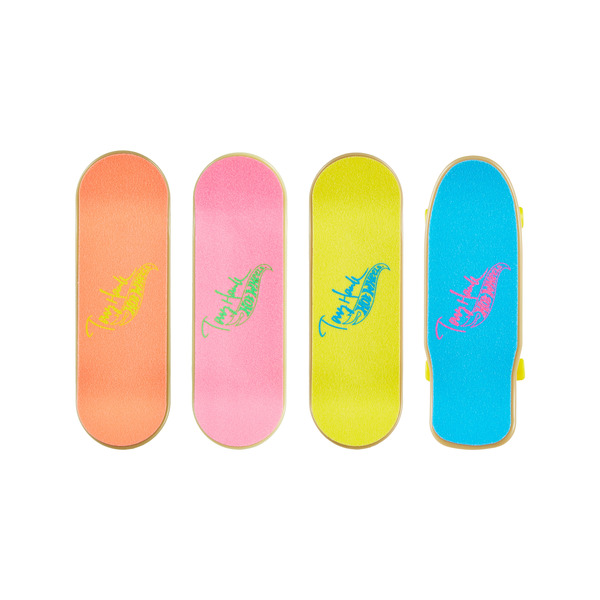 Coffret de 4 planches de Finger Skate Fluo - Hot Wheels 