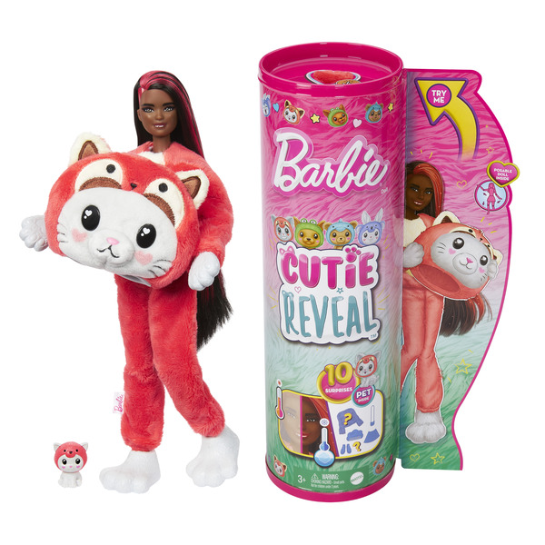 Poupée Barbie Cutie Reveal Chat Panda Roux