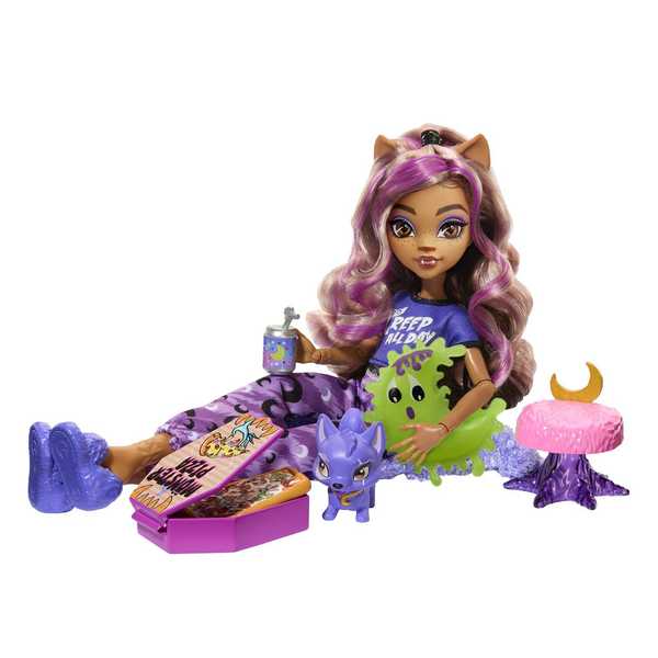 Coffret Poupée Soirée Pyjama Clawdeen Wolf - Monster High