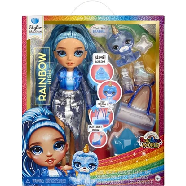 Poupée Skyler Rainbow High avec licorne et slime